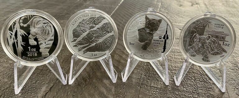 Read more about the article South Korea Tiger full set of 4 silver 1oz coins 2018-2021