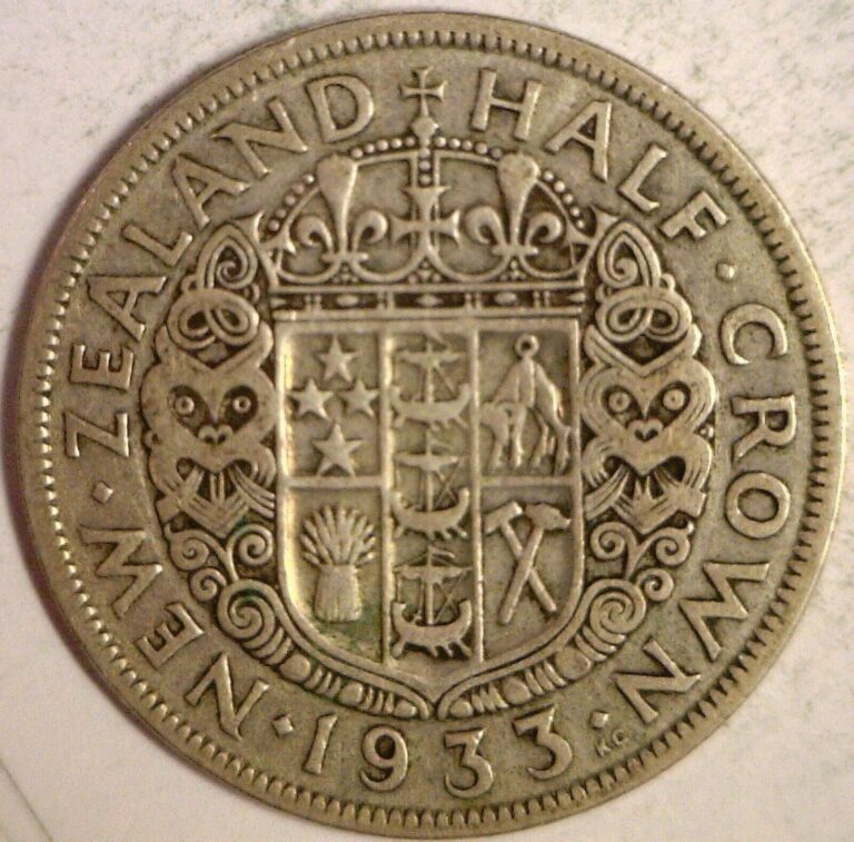 Read more about the article 1933 New Zealand silver half-crown coin