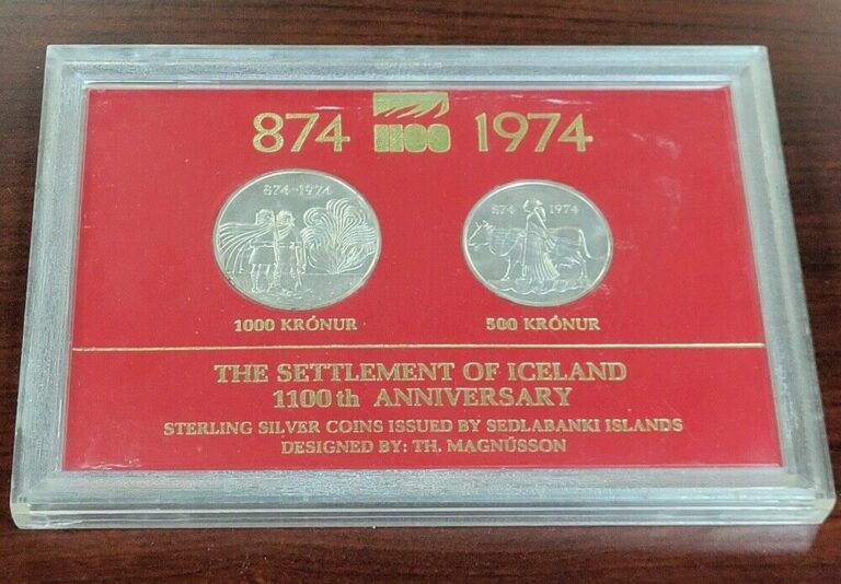 Read more about the article 1100th Anniversary of The Settlement of Iceland (874-1974) Sterling Silver Coins