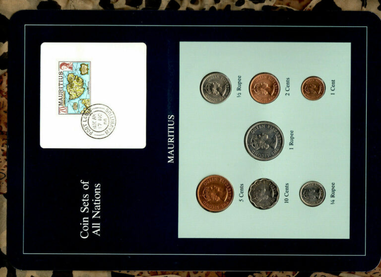 Read more about the article Coin Sets of All Nations Mauritius 1978 UNC 1/4 1/2 1 Rupee 10 5 2 1 Cents