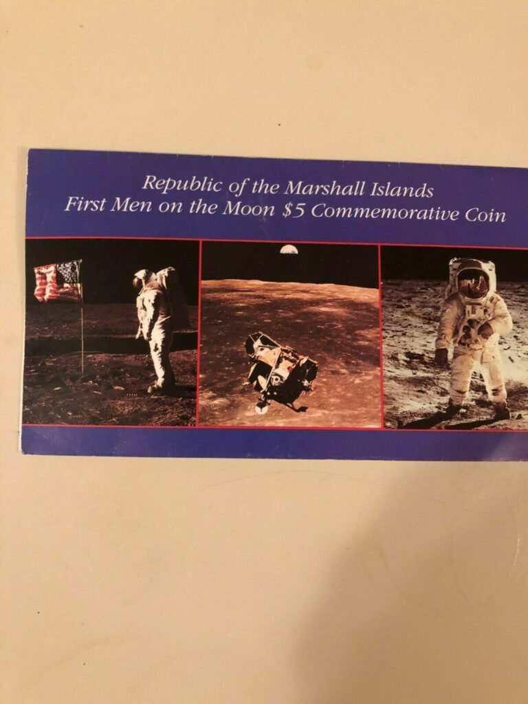 Read more about the article 1989 Republic of the Marshall Island/First Men on the Moon $5 Commemorative Coin