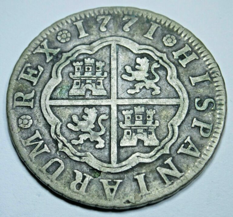 Read more about the article 1771 Spanish Silver 2 Reales Antique 1700’s Colonial Cross Pirate Treasure Coin