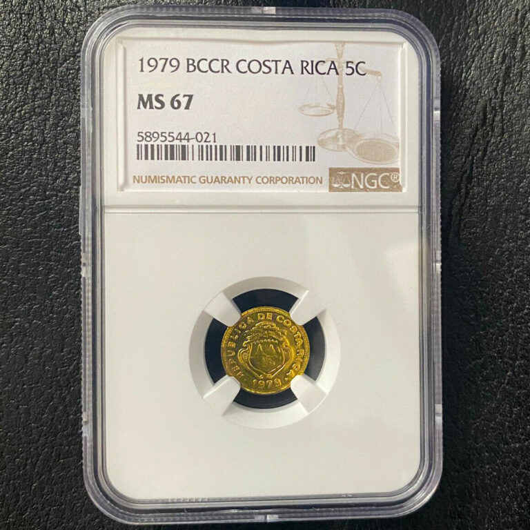 Read more about the article Banco Central de Costa Rica 5 Centimos 1979 NGC MS 67 KM# 184.3a