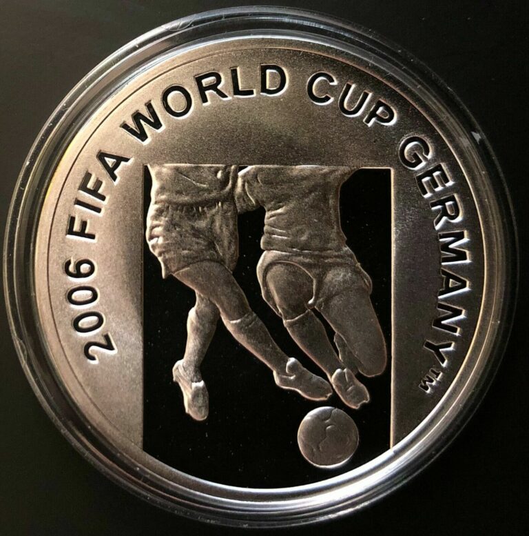 Read more about the article Azerbaijan Silver Coin 50 Manat 2004 2006 FIFA World Cup Germany+Certificate