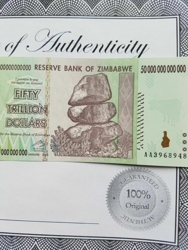 Read more about the article ZIMBABWE 50 TRILLION WITH COA! UNCIRCULATED! 100% GENUINE! SEQUENTIAL!