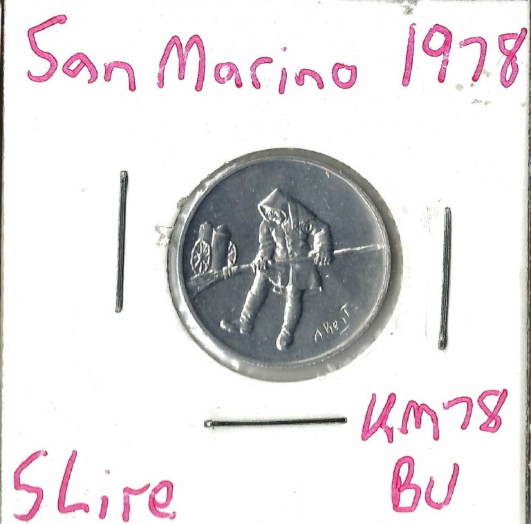 Read more about the article Coin San Marino 5 Lire 1978 KM78  combined shipping