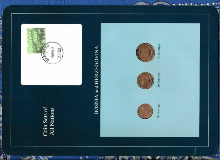 Read more about the article Coin Sets of All Nations Bosnia and Herzegovina w/card UNC 50 20 10 Feninga 1998