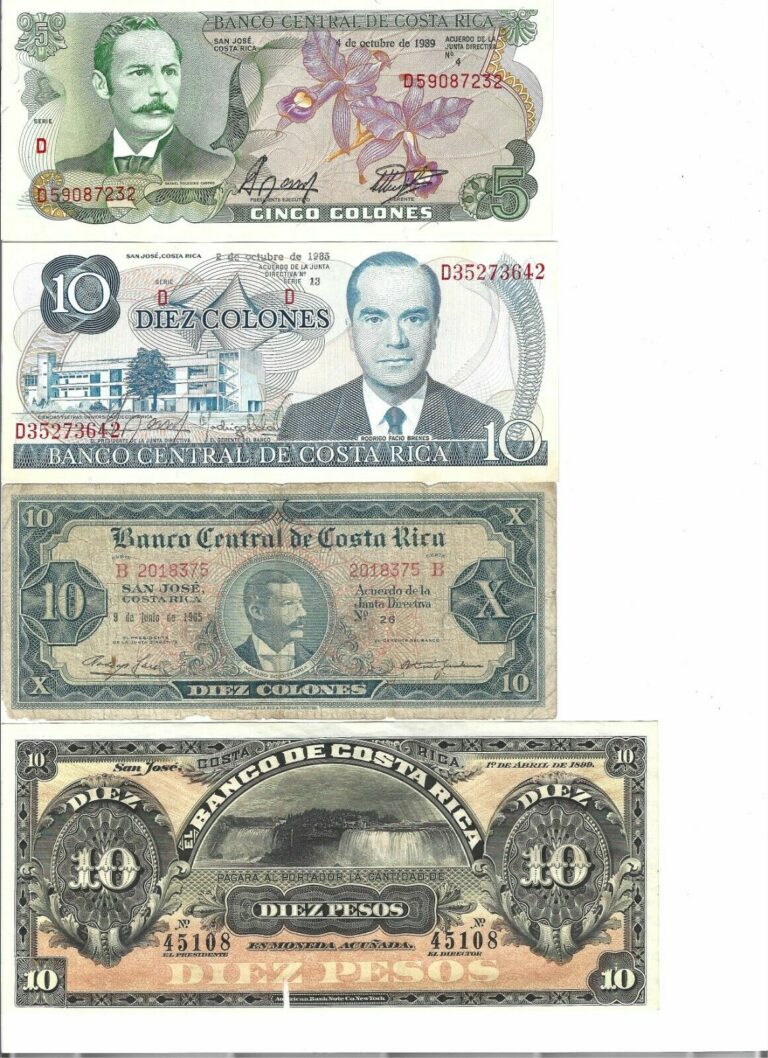 Read more about the article Nice lot of 14 Costa Rica Banknotes and Coins