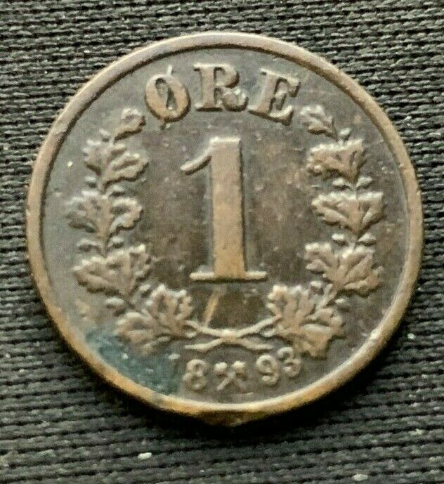 Read more about the article 1893 Norway 1 Ore Coin XF    ( Mintage 3 Million )  World coin       #B027