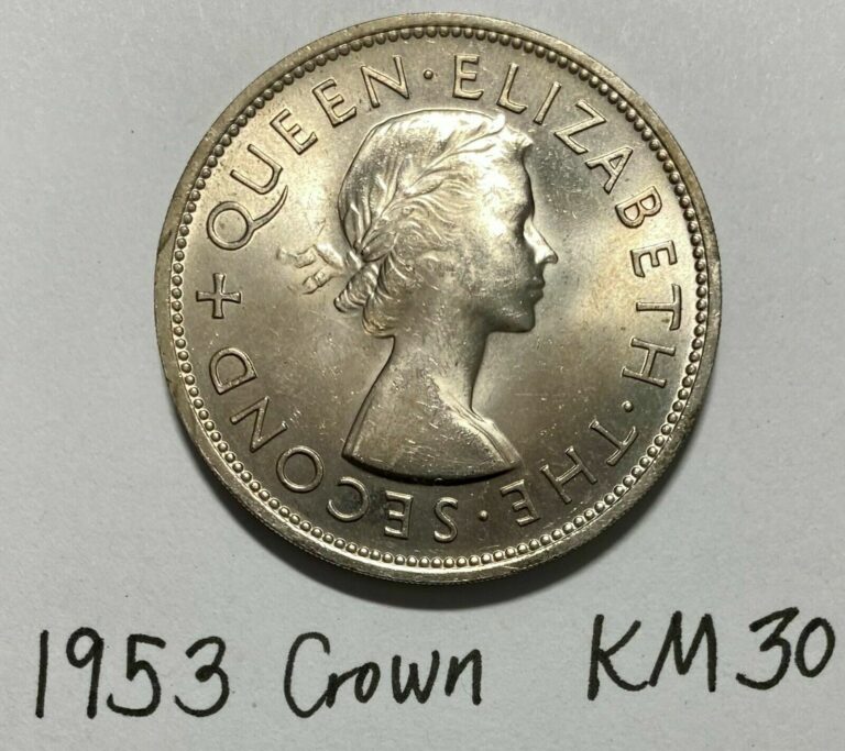 Read more about the article 1953 New Zealand Crown – KM# 30 –  mint condition coin