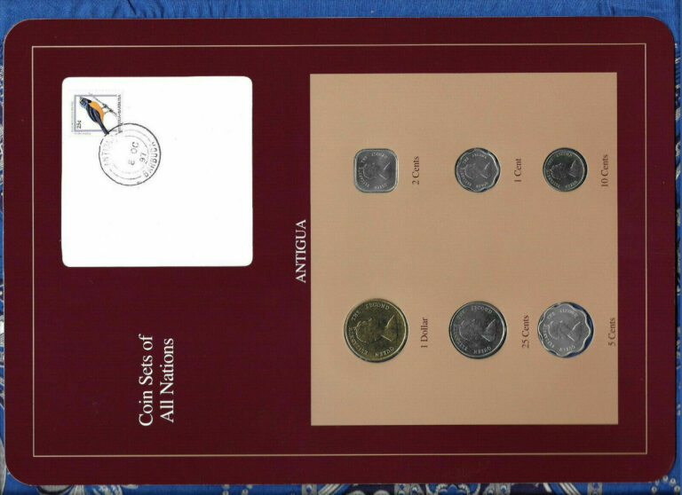 Read more about the article Coin Sets of All Nations Antigua E.C.1981-1995 UNC 10 5 cents 1994 Scarce 8OC97