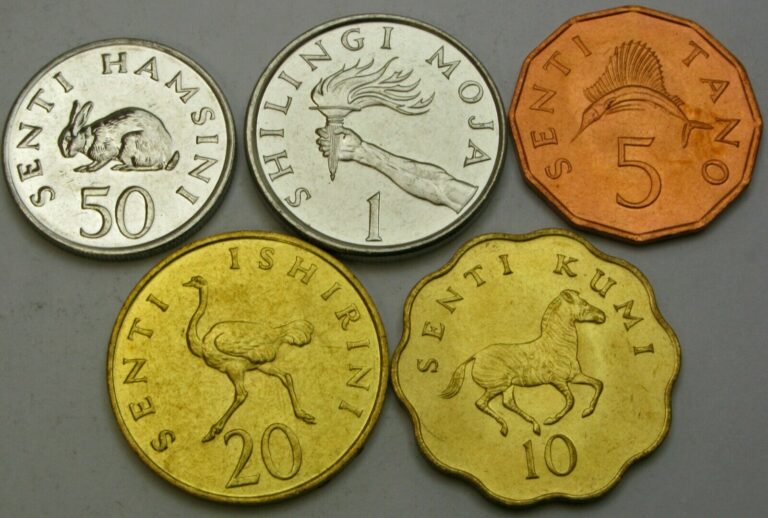 Read more about the article TANZANIA 5 Senti / 1 Shiling 1981/1992 – Lot of 5 Coins – UNC *