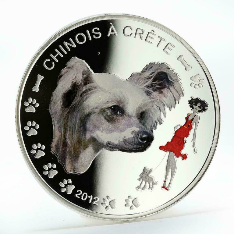 Read more about the article Benin 1000 francs Chinese Crested Dog colored silver coin 2012