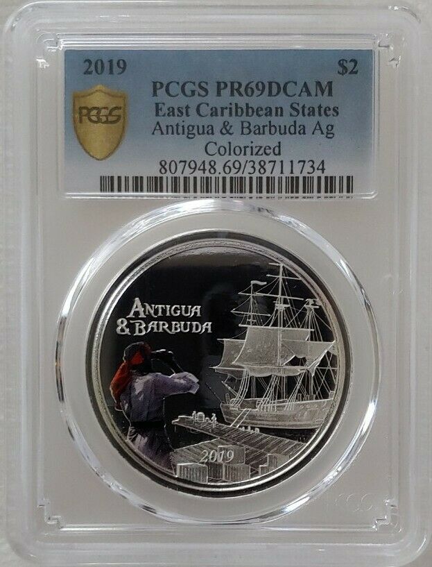 Read more about the article 2019 1oz Proof Color AntiguaandBarbuda Rum Runner .999 Silver Coin PCGS PR69 DCAM