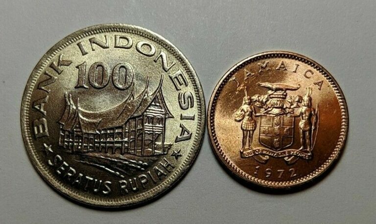 Read more about the article 1978/72  100 Rupiah Indonesia  1 Cent  Jamaica 2 UNC/or High Grade Value Coins