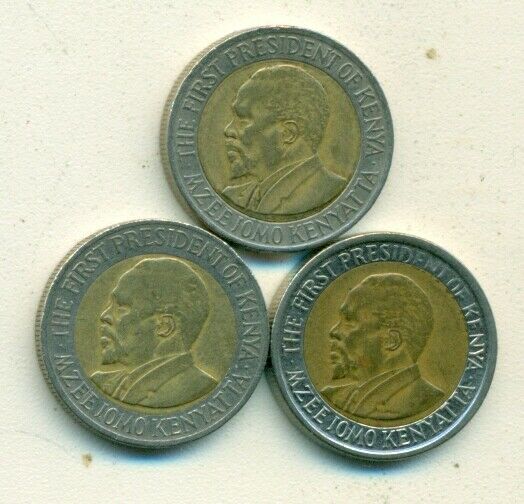 Read more about the article 3 DIFFERENT BI-METAL 5 SHILLING COINS from KENYA (2005  2009 and 2010)
