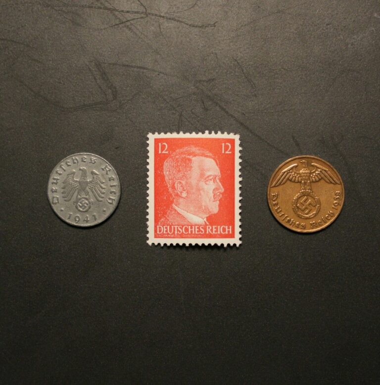 Read more about the article German WW2 Nazi Combo – 1 Reichpfennig x2 – 1 Stamp – Buy 3 get 1 Free!