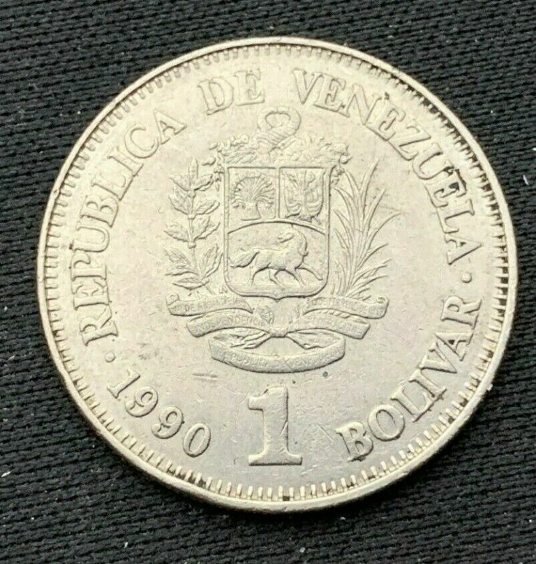 Read more about the article Venezuela 1990    1 Bolivar Coin UNC    Nickel Clad Steel     #K678