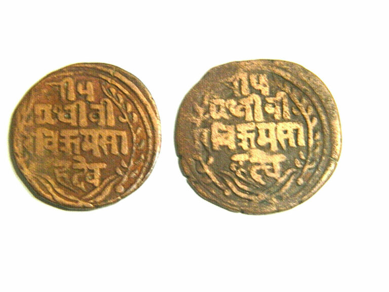 Read more about the article Nepal  copper paisa  VS1964. KM 628. 2 coins