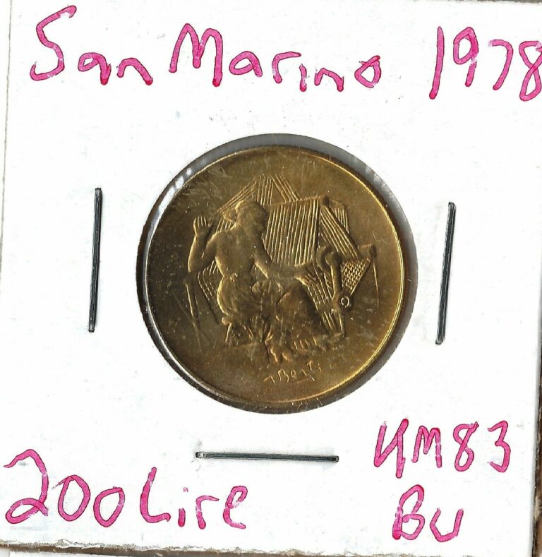 Read more about the article Coin San Marino 200 Lire 1978 KM83  combined shipping