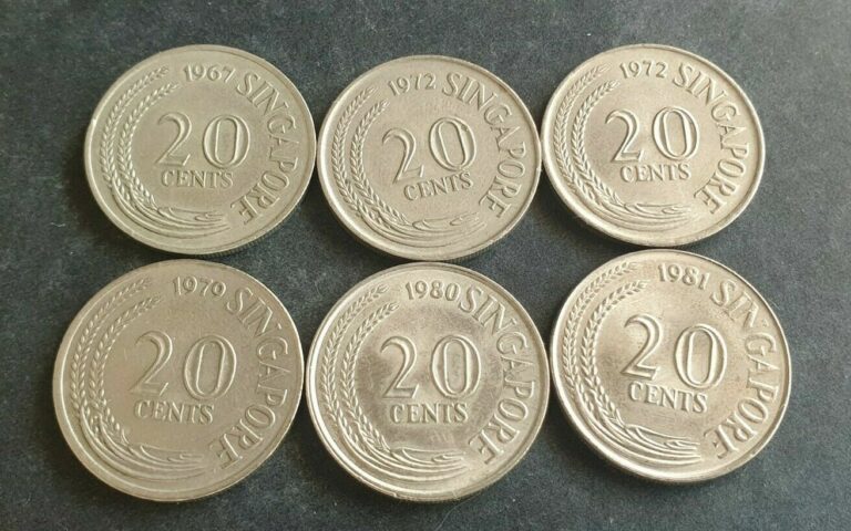 Read more about the article Singapore 20 cent coins 1967 to 1981