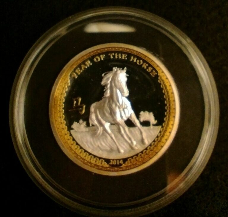 Read more about the article 2014 Palau Year of the Horse 5$ High Relief Gold Gilded Proof w/ Box and COA