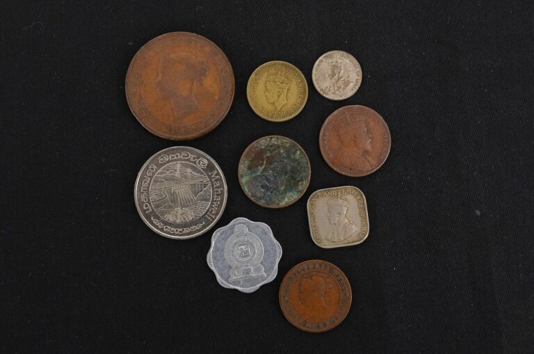 Read more about the article 9 x Ceylon / Sri Lanka Coins –1870  1910  26  37 – Victoria  Edward VII  GV and VI