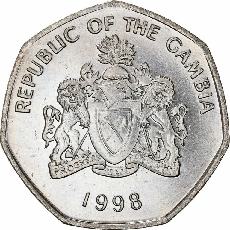 Read more about the article [#384436] Coin  GAMBIA  THE  Dalasi  1998  AU(55-58)  Copper-nickel  KM:59