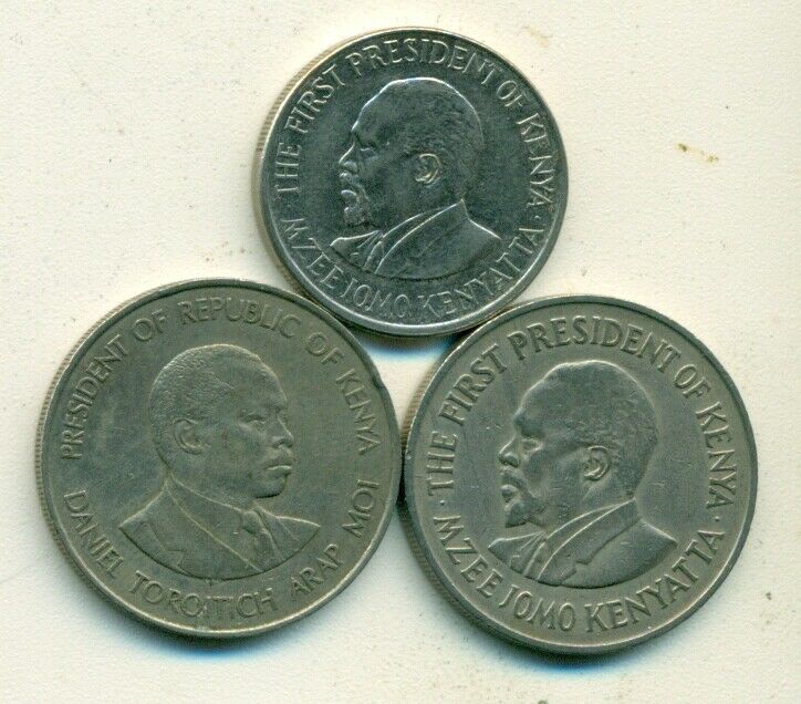 Read more about the article 3 DIFFERENT 1 SHILLING COINS from KENYA – 1971  1980 and 2010 (3 DIFFERENT TYPES)