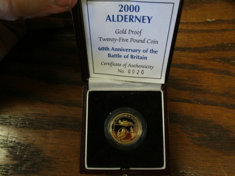 Read more about the article 2000 United Kingdom Alderney Gold Coin 60th Anniversary Battle Of Britain Proof