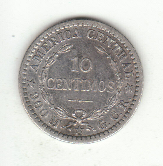 Read more about the article 1905 Costa Rica 10 Centimos 0.900 Silver