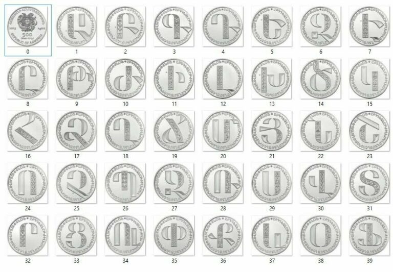 Read more about the article Armenia 2013 “Letters of Armenian Alphabet” Silver Coins – CHOOSE YOUR LETTER*