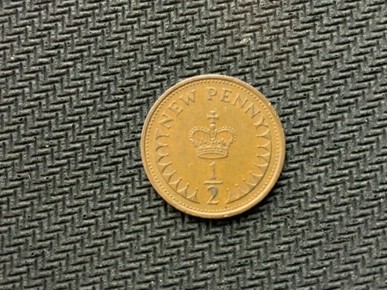 Read more about the article 1971 UK 1/2 New Penny Coin XF   Great Britain  World Coin   #B869