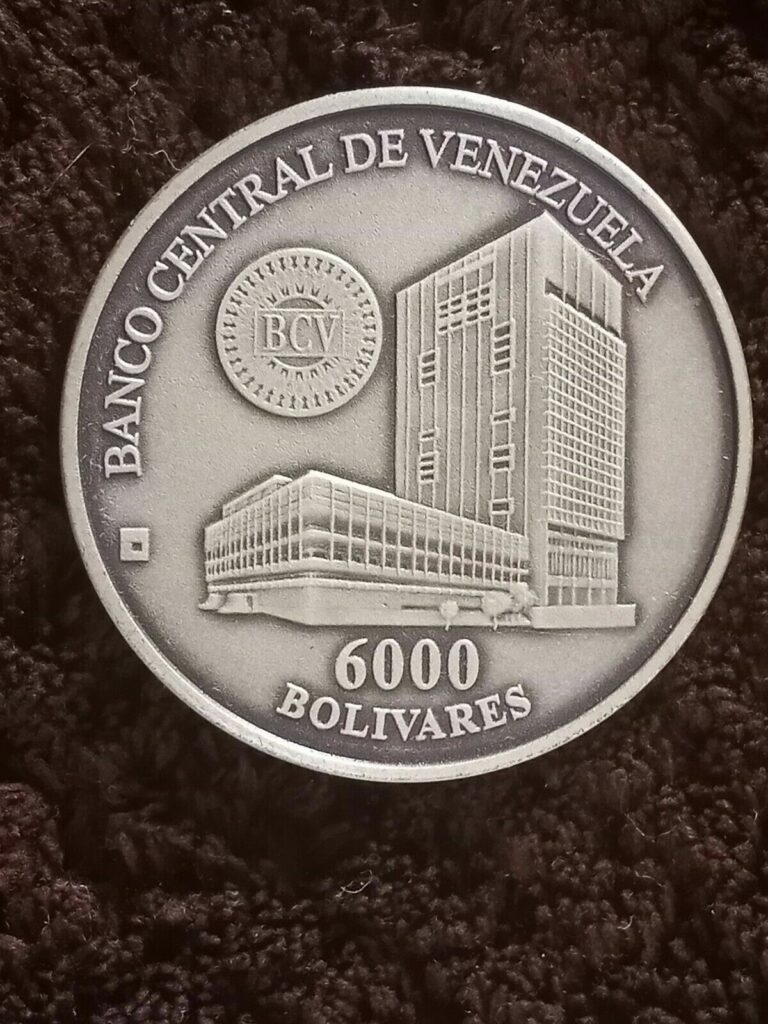 Read more about the article Rare Venezuela Silver Coin  6000 Bs  Casa de la moneda  28gr  ley 900