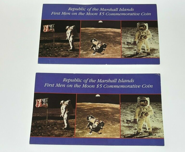 Read more about the article 2 Republic of the Marshall Islands $5 First men On The Moon Commemorative Coin