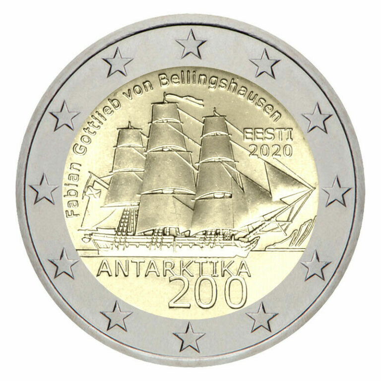 Read more about the article 2 Euro 2020 Coin Estonia Discovery of Antarctica UNC From Bank Roll