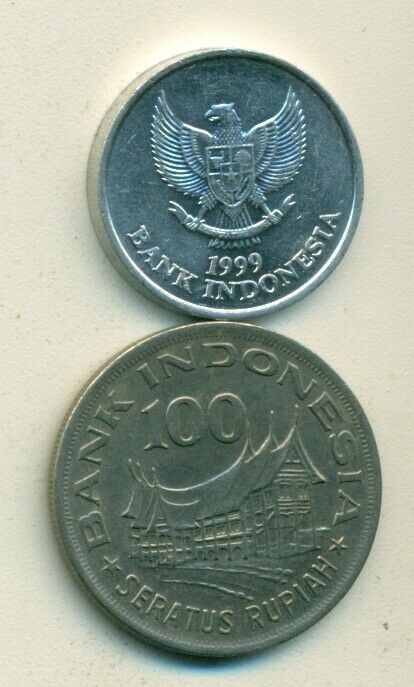 Read more about the article 2 DIFFERENT 100 RUPIAH COINS from INDONESIA DATING 1978 and 1999 (2 TYPES)