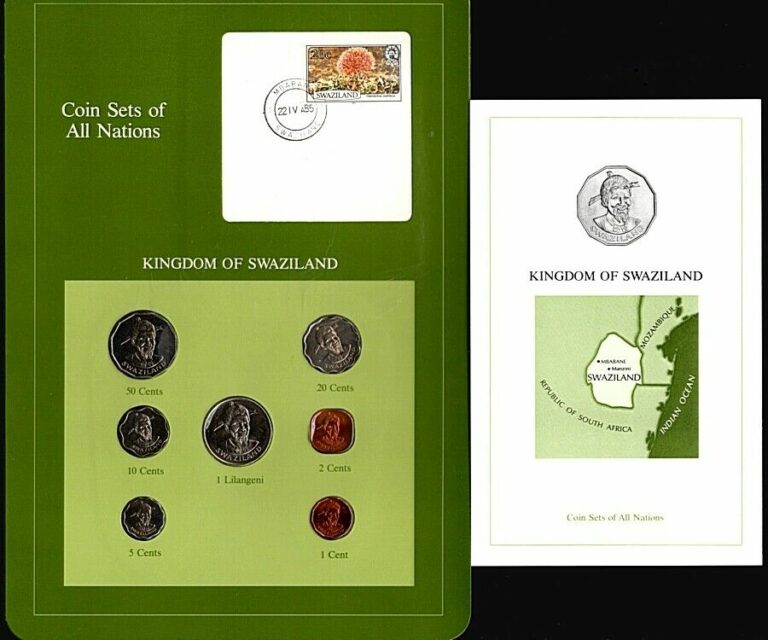 Read more about the article 1975-1982 Coin Sets of All Nations Kingdom of Swaziland 7 Coins Franklin Mint