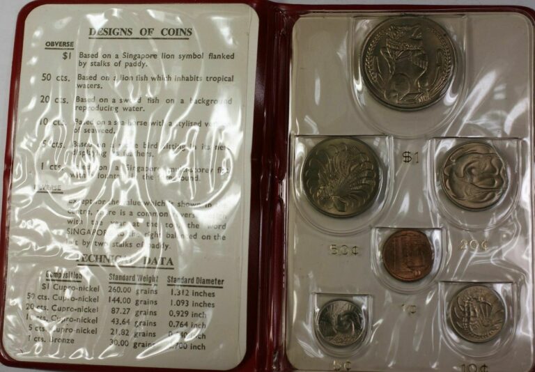 Read more about the article 1967 Singapore 6 Coins Brilliant Uncirculated Set Original Packaging New Issue