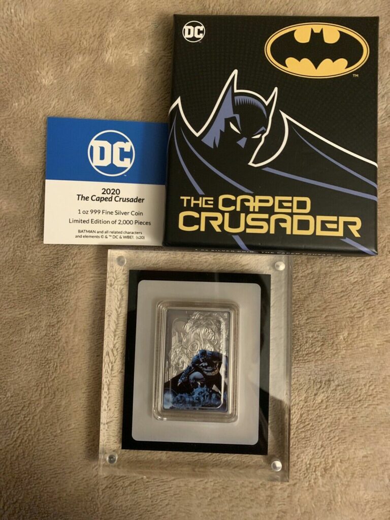 Read more about the article 2020 THE CAPED CRUSADER – BATMAN – POSTER COIN – 1 OZ. SILVER COIN – OGP COA