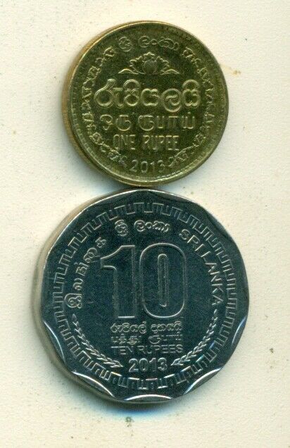 Read more about the article 2 DIFFERENT COINS from SRI LANKA – 1 and 10 RUPEES (BOTH DATING 2013)