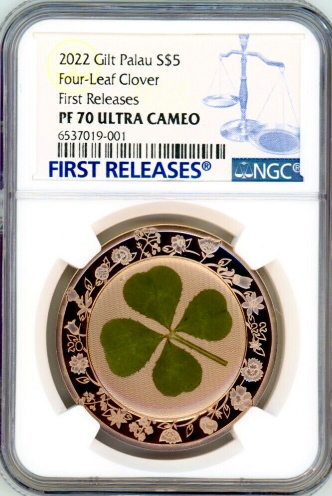 Read more about the article ​2022 Palau Ounce of Luck Four 4 Leaf Clover 1 Oz Silver $5 Coin NGC 70 UC FR