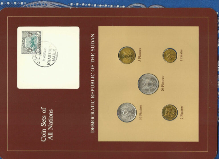 Read more about the article Coin Sets of All Nations Sudan UNC 1983 20 10 2 1 Ghirsh 5 Ghirsh KM#110.1