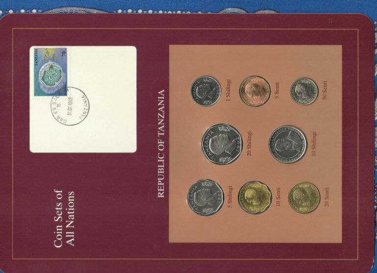 Read more about the article Coin Sets of All Nations Tanzania UNC 1981-1993 20 Shilingi 1992 10 Shilingi 93