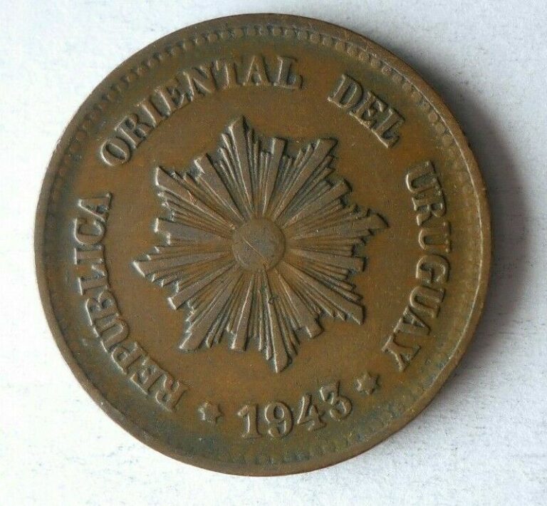 Read more about the article 1943 URUGUAY 2 CENTESIMOS – High Quality Uncommon Coin – Uruguay Bin 1