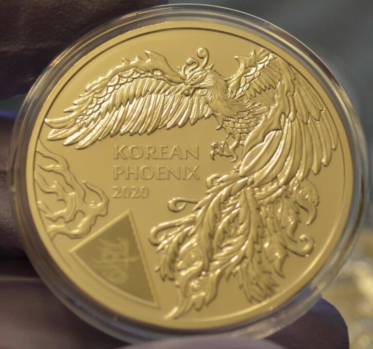 Read more about the article 2020 South Korea 1 oz Phoenix Silver Coin  BU in capsule – coins are spotted