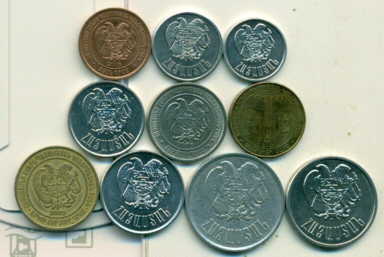 Read more about the article 10 DIFFERENT COINS from ARMENIA (10 DIFFERENT DENOMINATIONS)