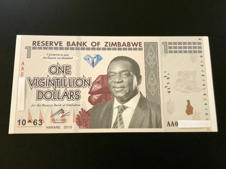 Read more about the article Zimbabwe One Vigintillion Dollars Banknote/Non Currency/Fantasy Note