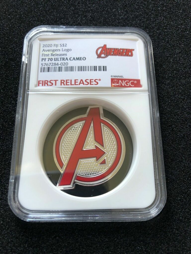 Read more about the article 2020 MARVEL AVENGERS LOGO 1oz Silver Coin PF70 FIRST RELEASE w/COA#0345 and TIN