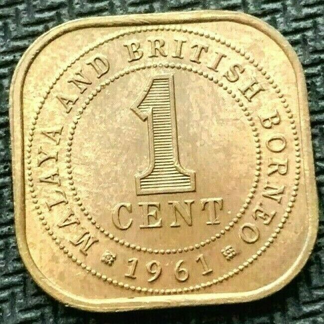 Read more about the article 1961 Malaya British Borneo 1 Cent Coin BU UNC    Bronze Rare High Grade    #C694